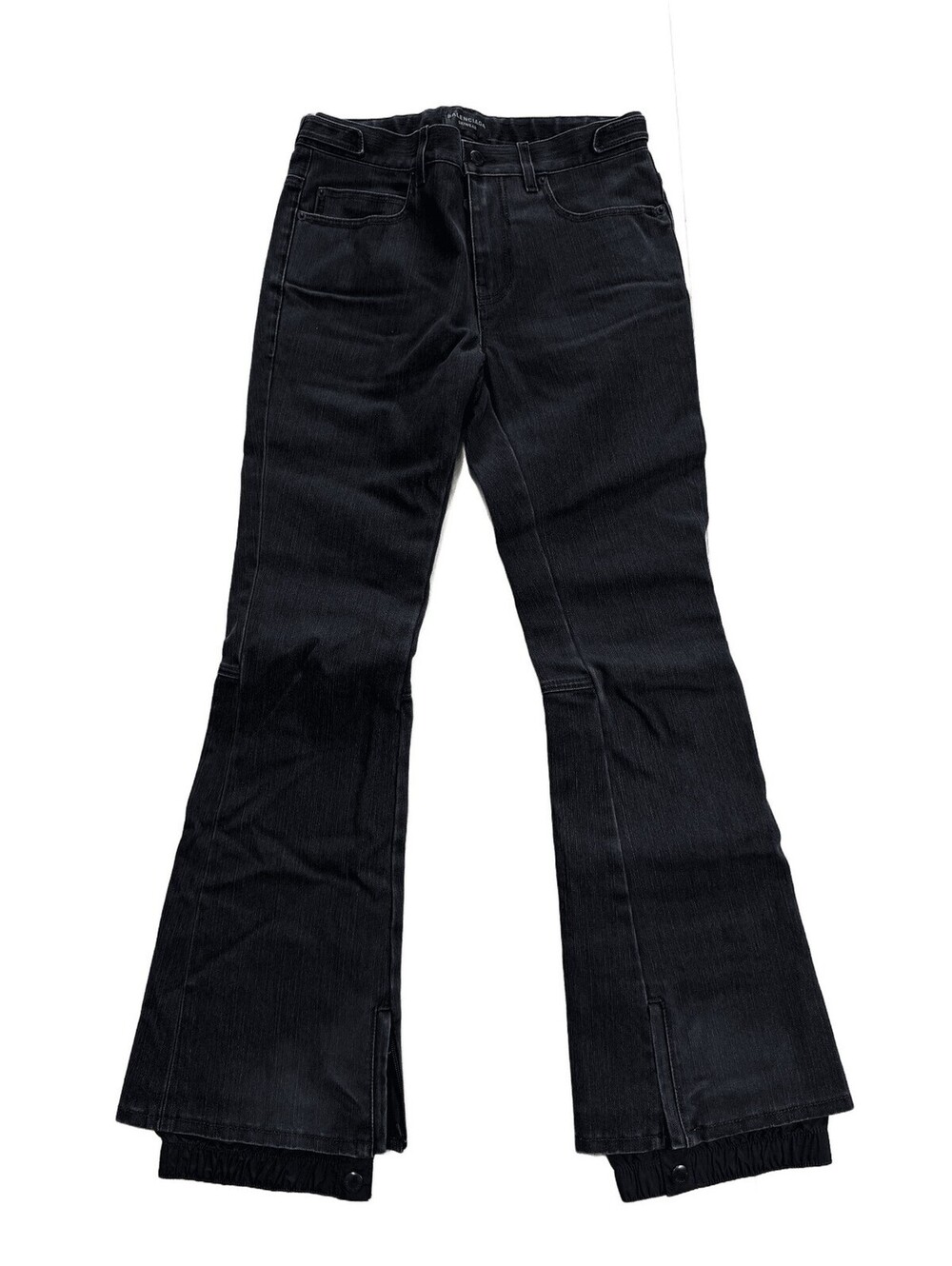 BALENCIAGA Skiwear Jeans Black Flared Womens Size 25 New